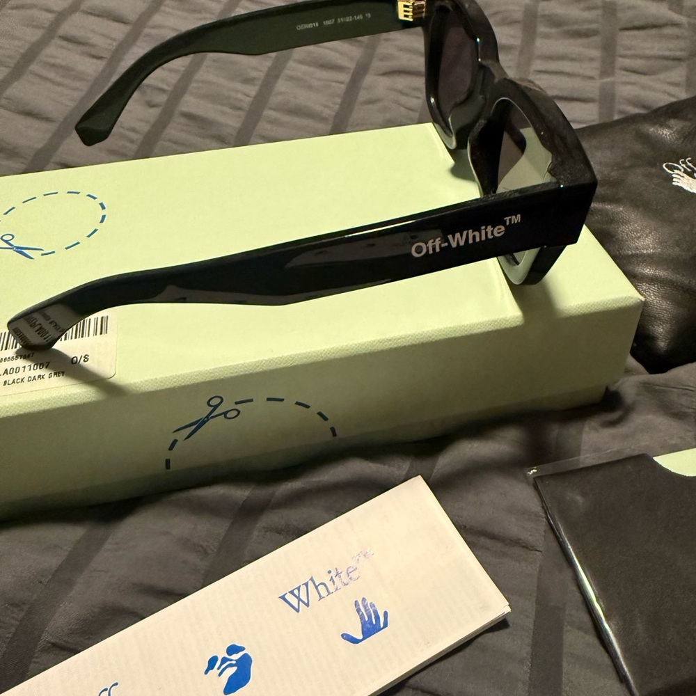 Off-White Black Rectangular Sunglasses - image 2